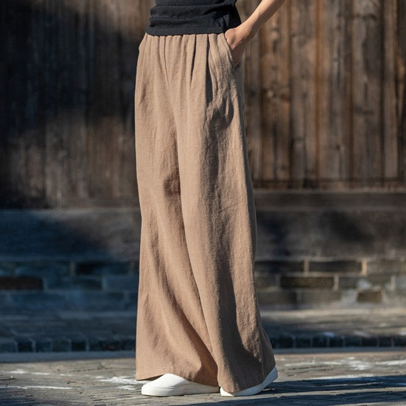 Versatile Casual Trousers in Solid Color