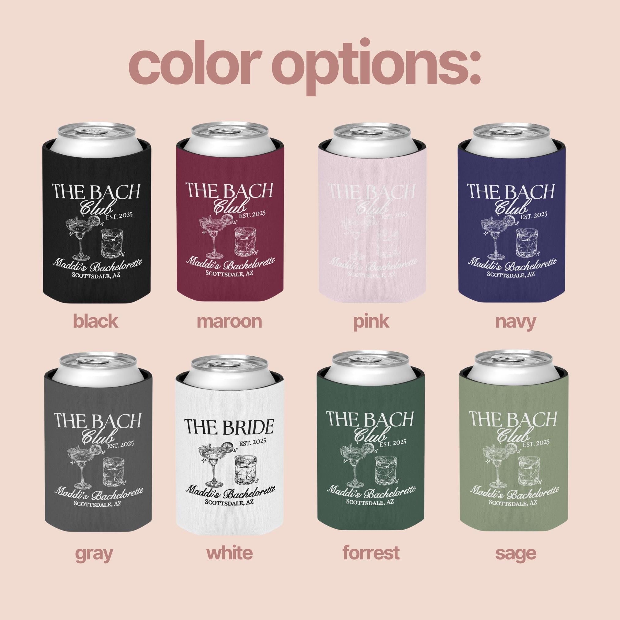 Custom The Bach Club Bachelorette 12oz Can Coolers