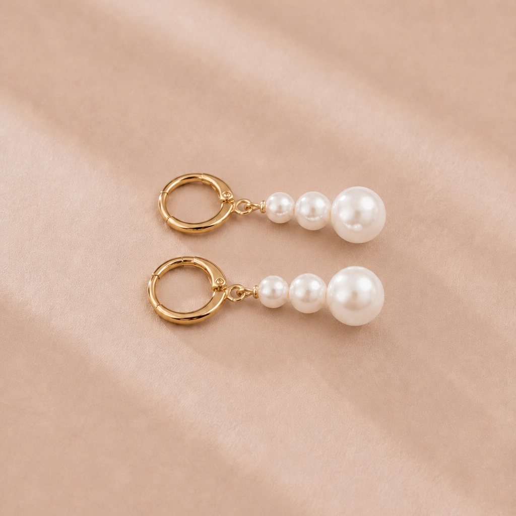 Lily Pearl Hoop Earrings