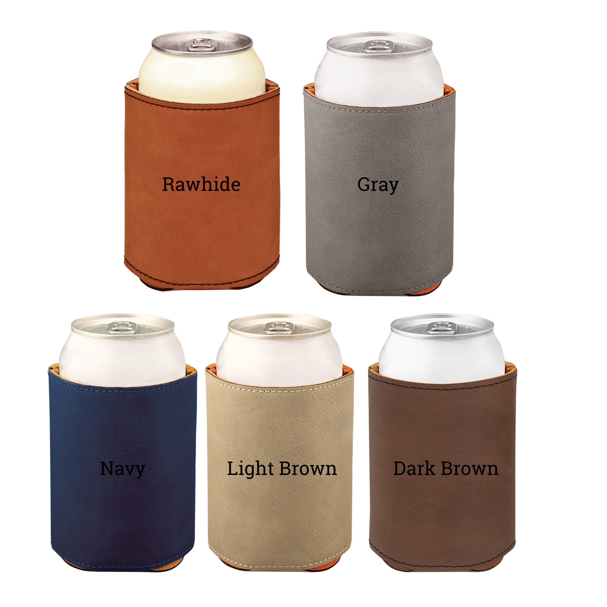 Leather Groomsman Can Cooler