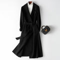 Solid Color Reversible Cashmere Long Coat