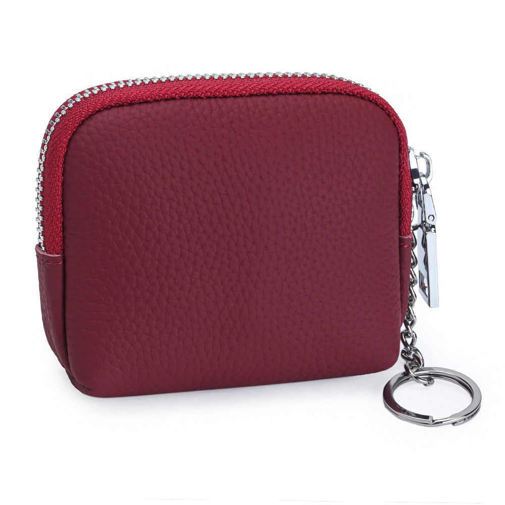 Mini Genuine Leather Wallet for Women – Slim Compact Bifold Card Holder