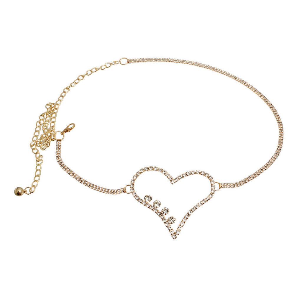 Chain Belt with Gold Embellished Heart Detail – Stylish Statement Accessory