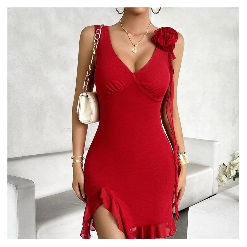 Sleek Solid Color Camisole Dress with a Flattering Fit