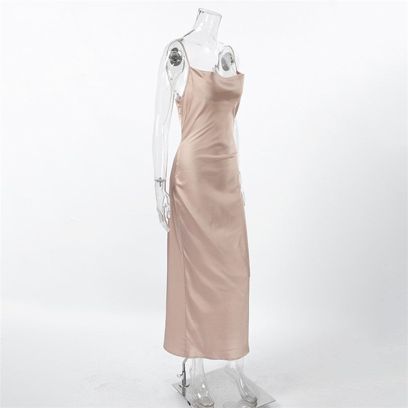 Sleek Halter Neck Bodycon Dress