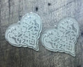 Engraved Heart Acrylic Earring Pair - Components - Jewelry Making - CB&CO