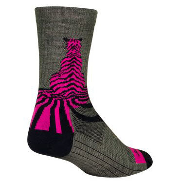 Sockguy Savage Wool Crew 6" Socks 9-13 Grey