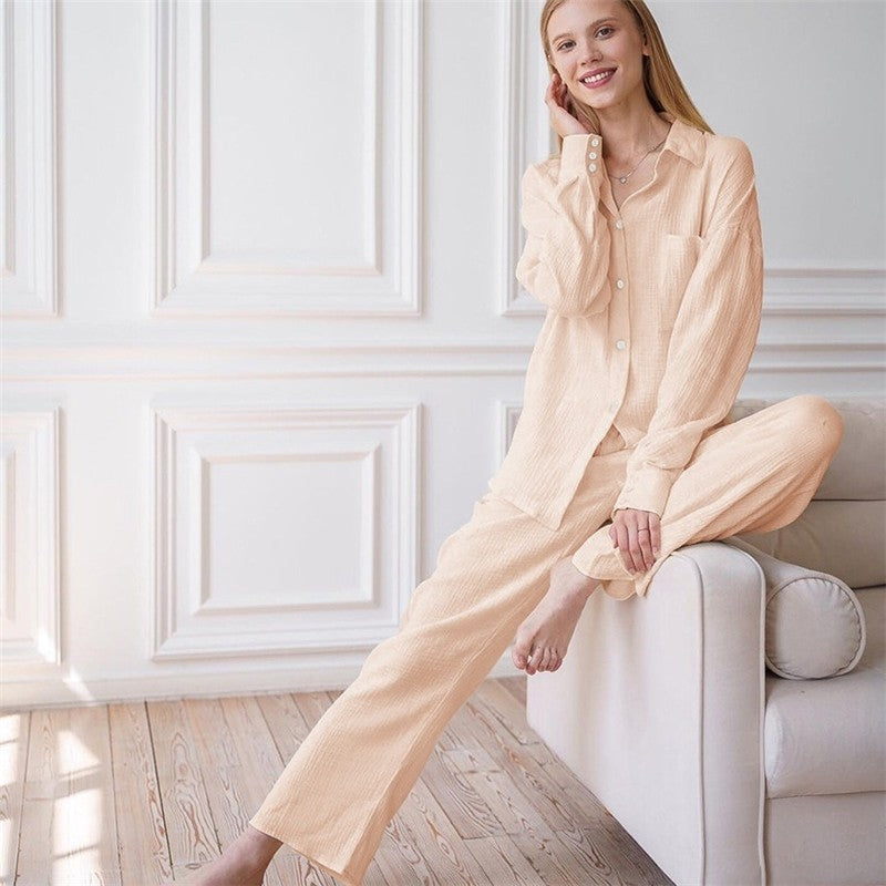 Double Layer Gauze Pajama Set
