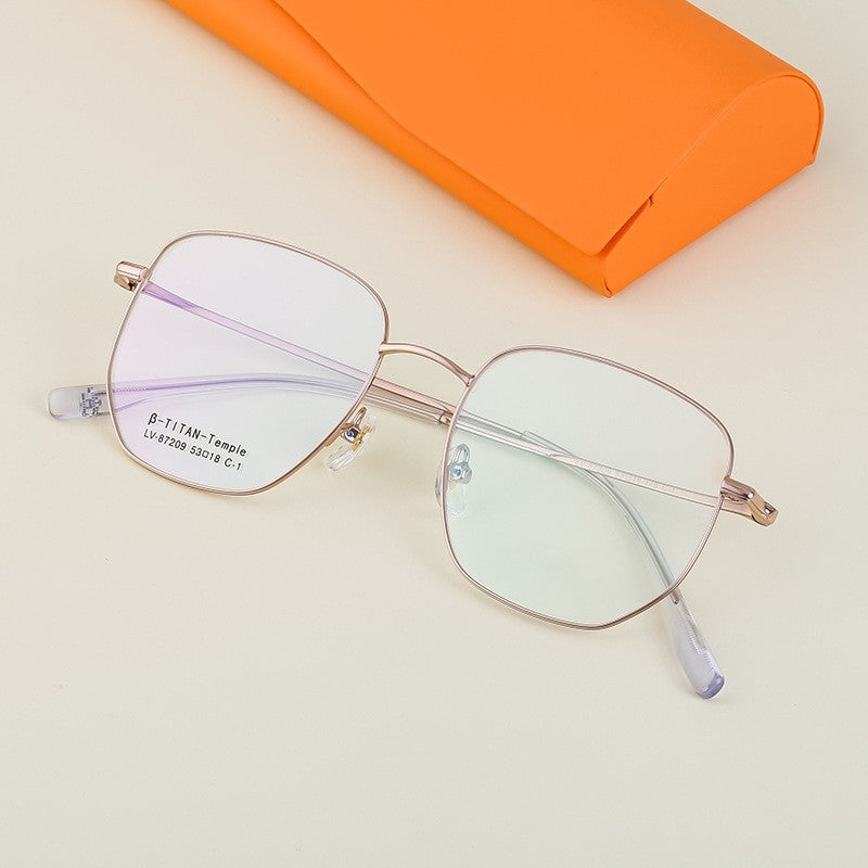 Fashion Ultra-Light Semi-Titanium Square Eyeglasses