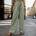 Solid Color High Waist Wide Leg Leisure Pants