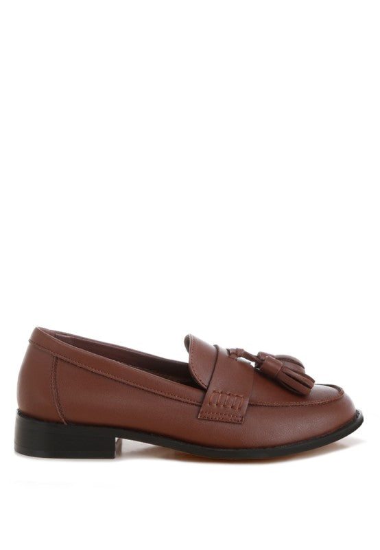 Yelena Real Leather Tassel Loafers