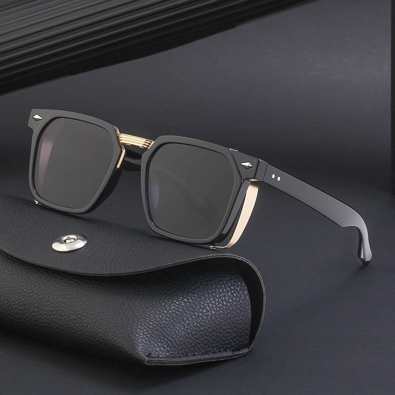 Retro Steampunk Square Sunglasses Fashion