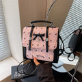 Women's Patchwork Backpack - Sweet & Adorable Commuter Bag with Magnetic Closure