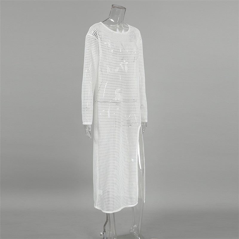 Hollow Out Split Elegant Fashion Dress