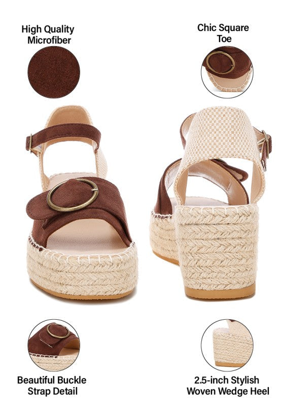 Amilta Buckle Detail Espadrille Wedges
