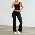 Sleek Sleeveless Crop Top and Leggings Matching Set