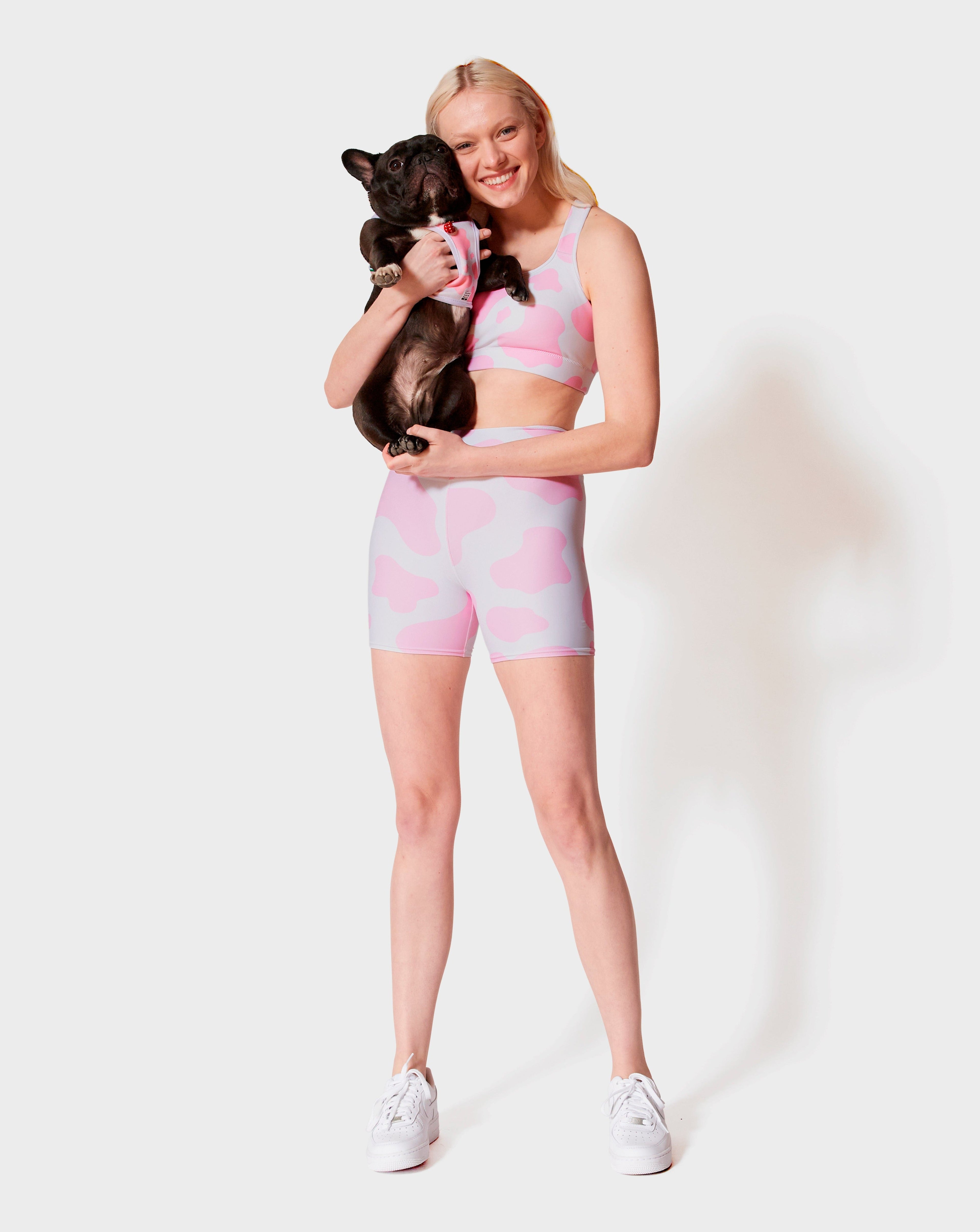 Pink Moo'd Biker Shorts