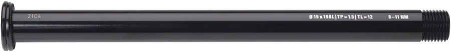 WHISKY No.9 Thru Bolt - 15mm 198mm P1.5 TL12 Black