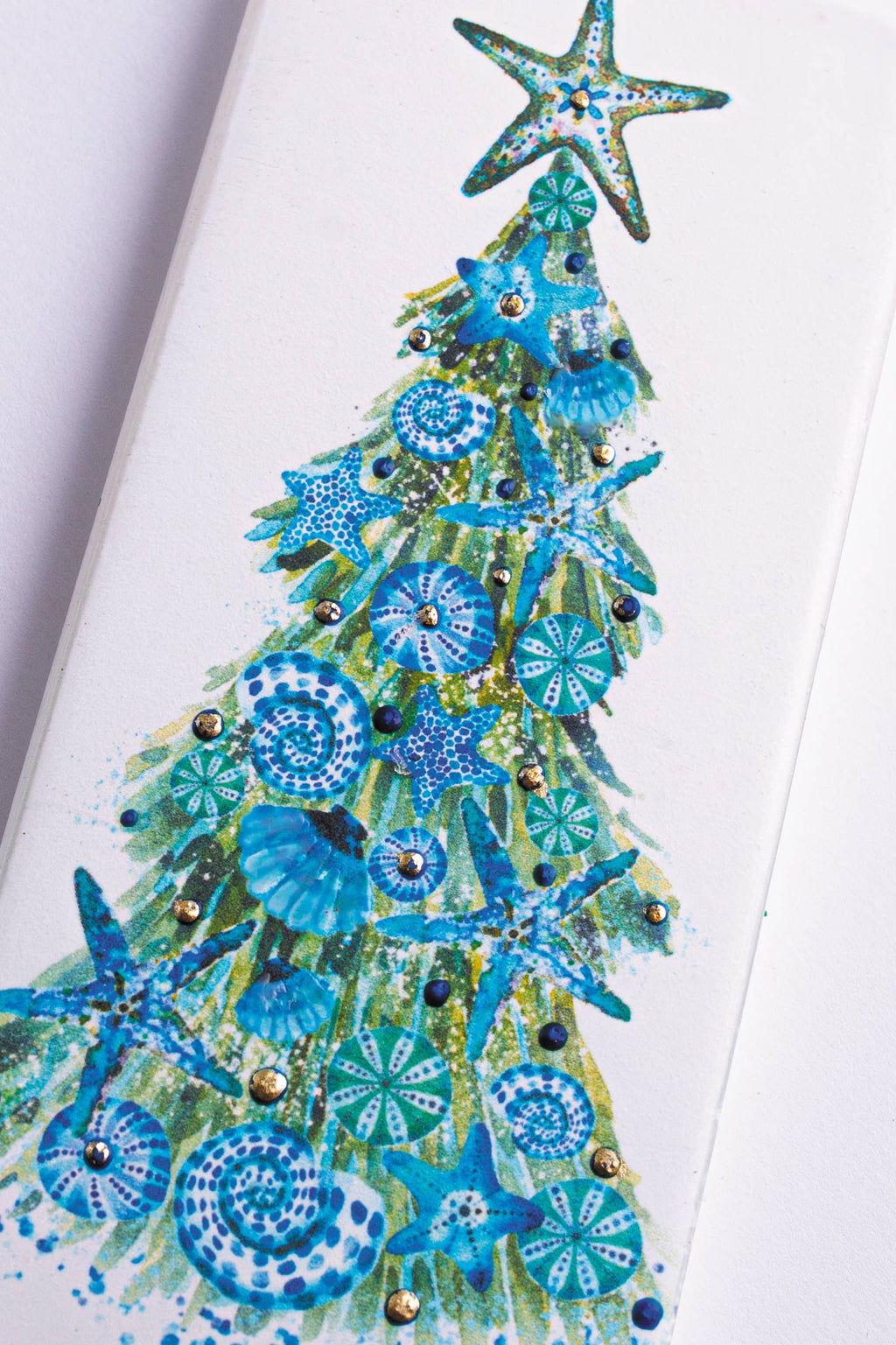 Flatyz Sea Shell Coral Christmas Tree Candle