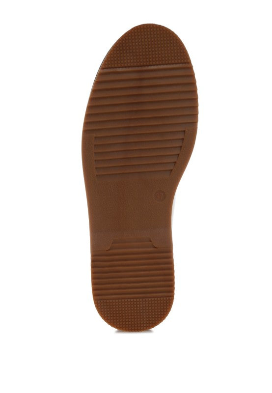Elaris Tweed & Faux Leather Loafers