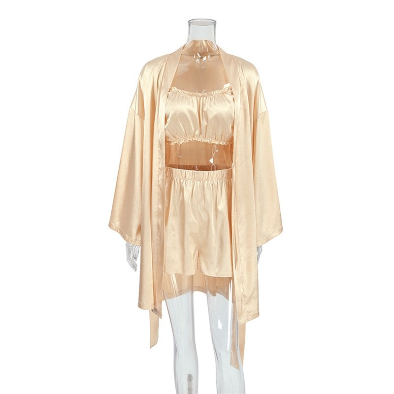 Long Sleeve Camisole and Shorts Lounge Set