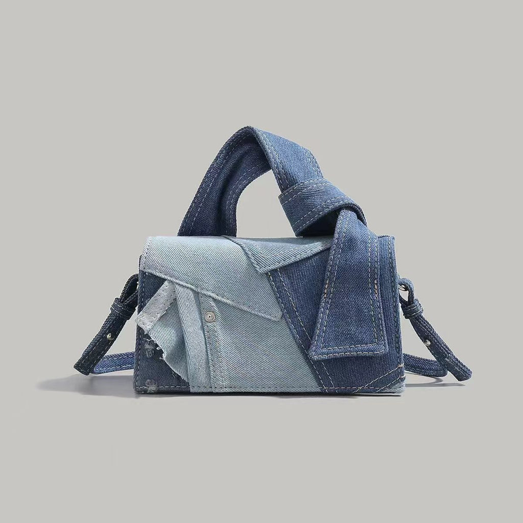 Denim Fabric Crossbody Bag