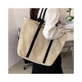 Woven Bag with Hollow-Out Design and Spacious Storage