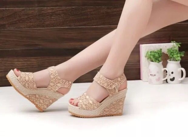 Women's Cutout Platform Sandals | Waterproof Open-Toe Cowhide Heels