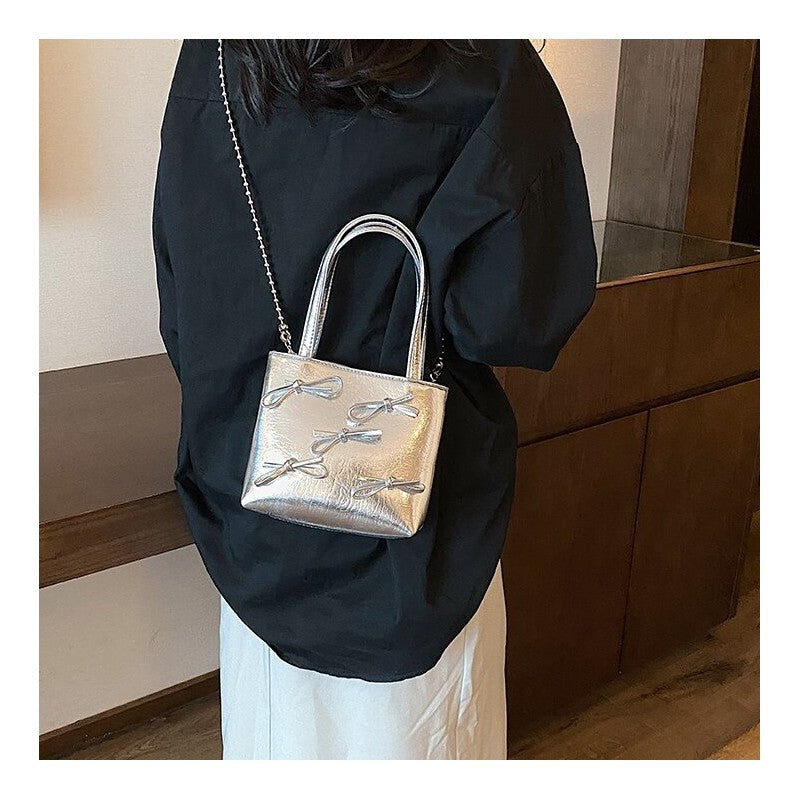 Versatile Chain Single Shoulder Crossbody Handheld Bucket Bag