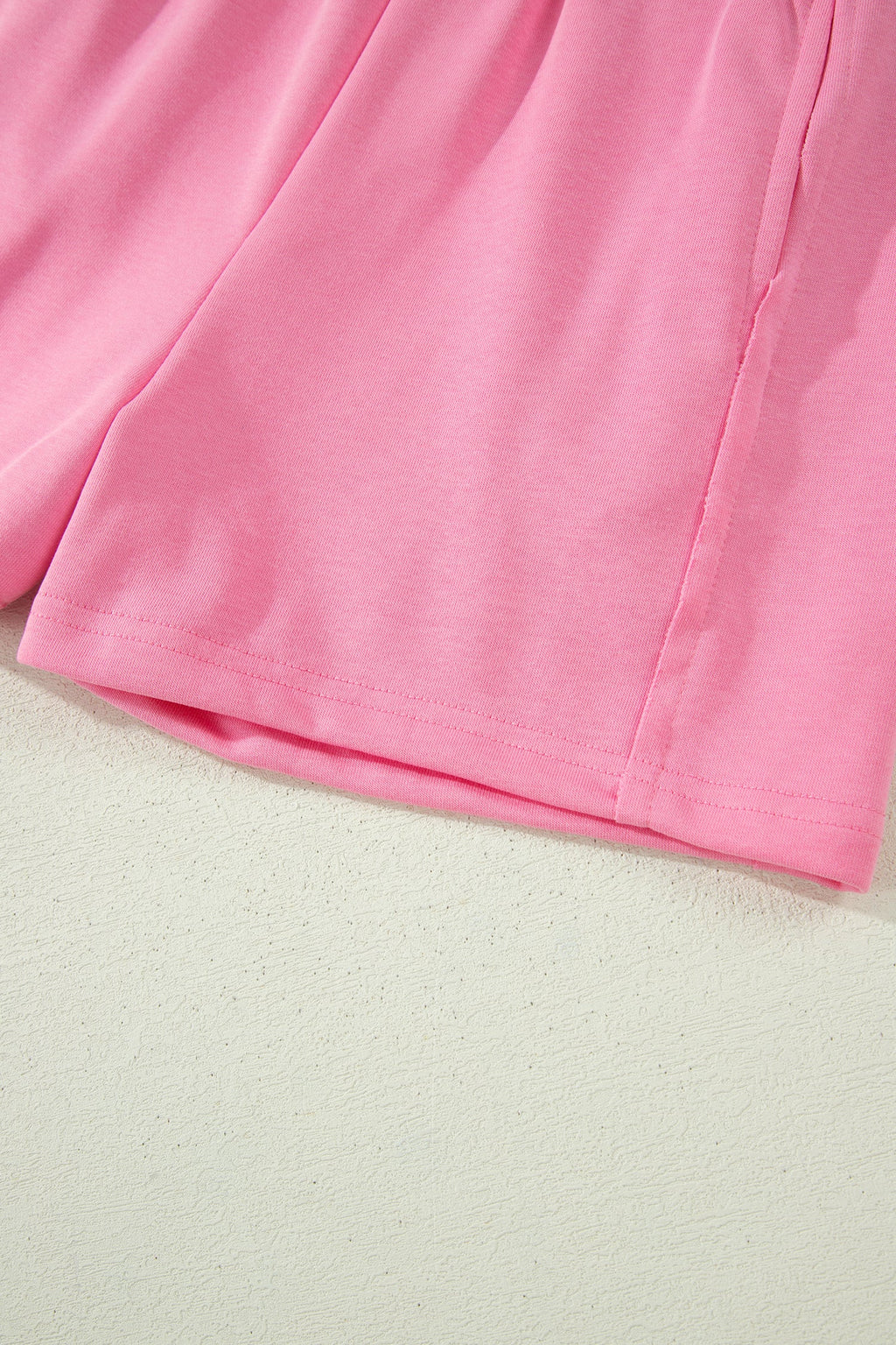 Sachet Pink Slim Tank Top Elastic High Waist Shorts 2pcs Outfit