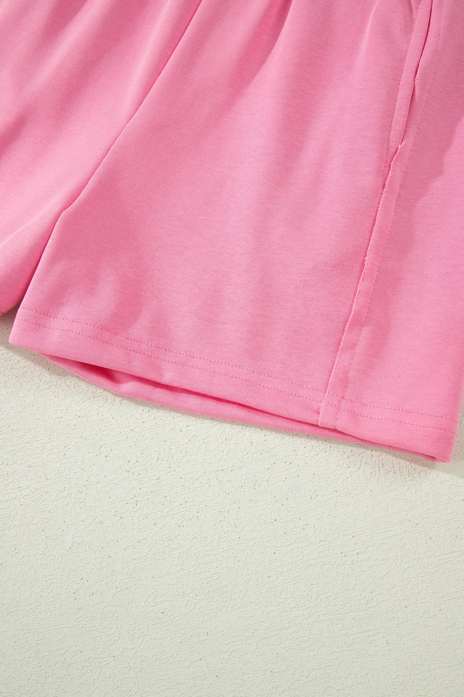 Sachet Pink Slim Tank Top Elastic High Waist Shorts 2pcs Outfit