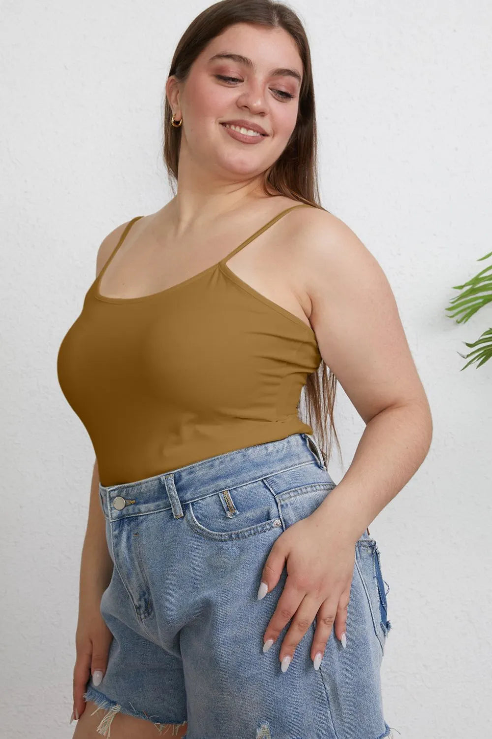 Full Size Round Neck Slim Cami Plus Size