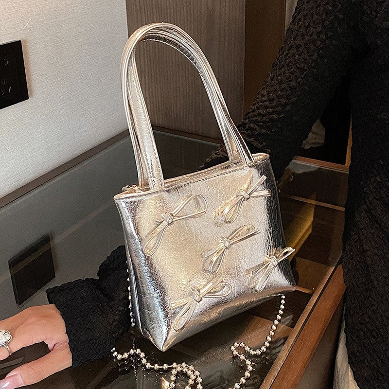 Versatile Chain Single Shoulder Crossbody Handheld Bucket Bag