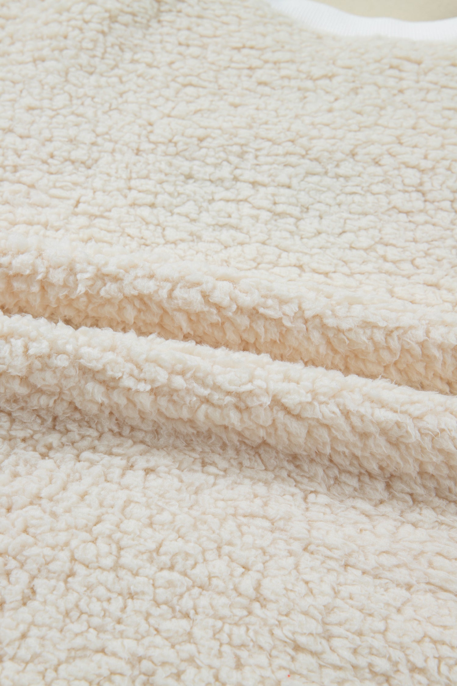 White MERRY CHRISTMAS Multicolor Embroidered Sherpa Pullover Sweatshirt