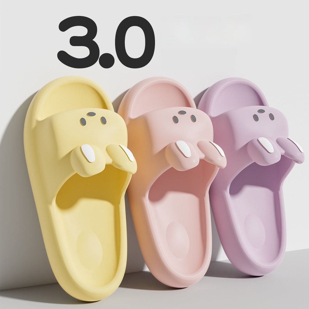 Women's Non-Slip Indoor Slippers - Soft Cushioned EVA Bathroom Slippers with Cute Rabbit Design