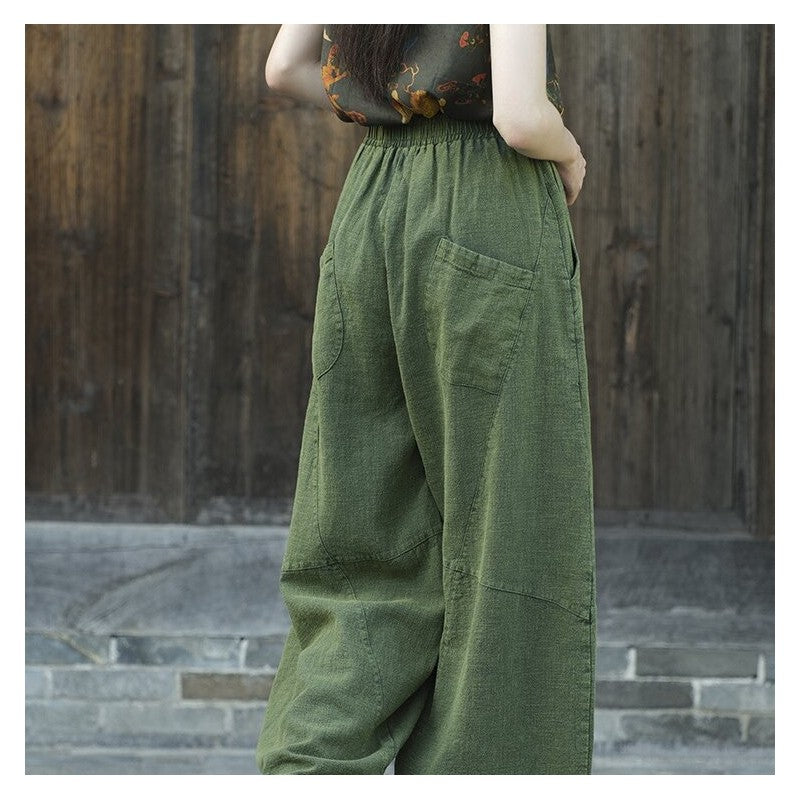 Relaxed Fit Monochrome Lantern Trousers
