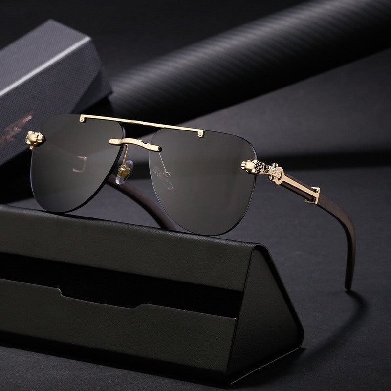 Unisex UV400 Retro Pilot Frameless Eyewear Sunglasses