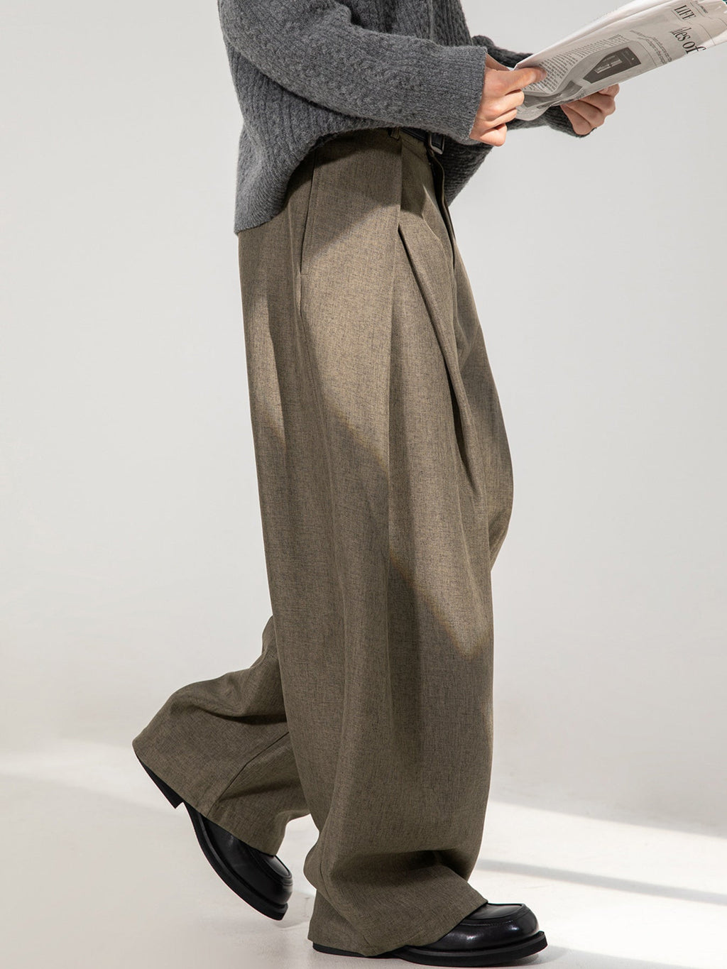 Men's Plus Size Wide Leg Pants