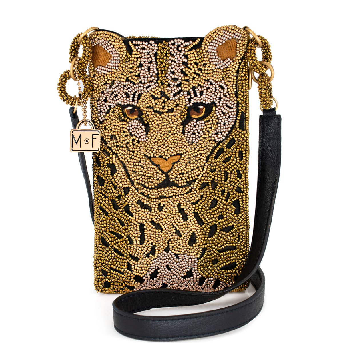 Mary Frances Gone Wild Beaded Crossbody Phone Bag
