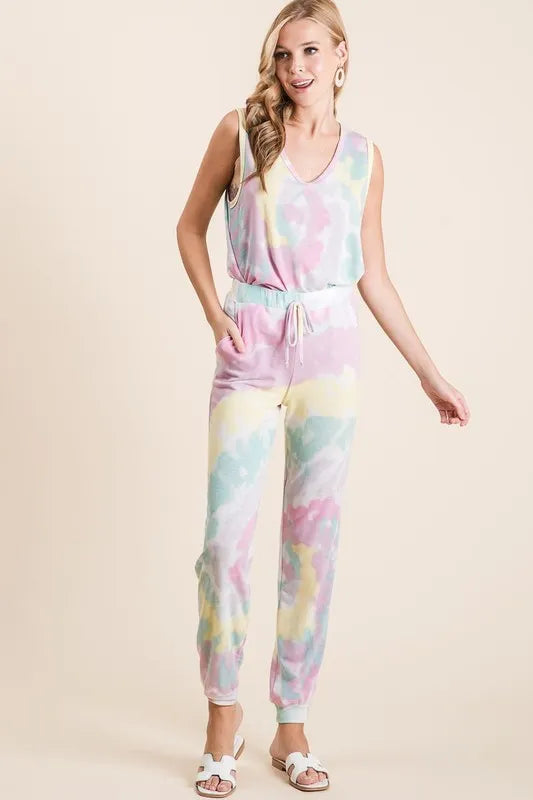 Tie Dye French Terry Casual Pants