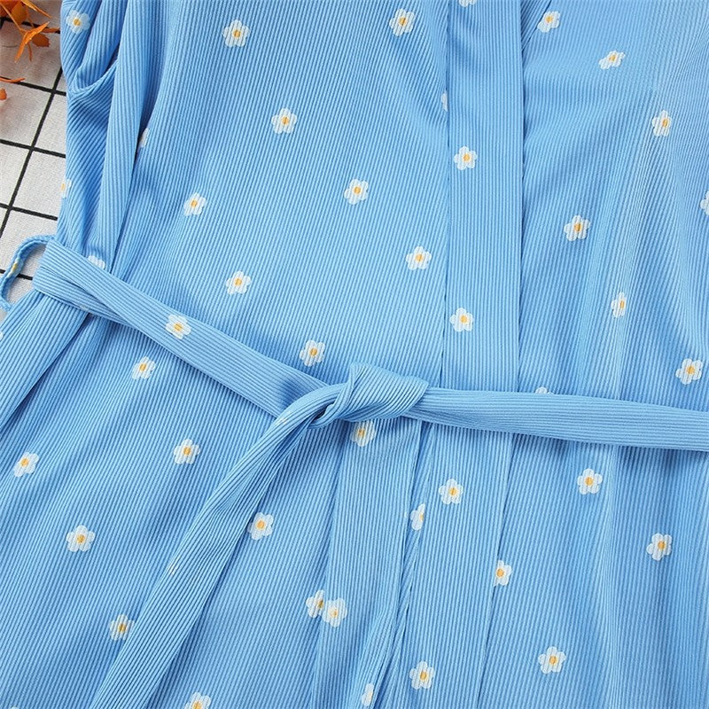 Waist-Tied Long Sleeve Loose Pajama Loungewear