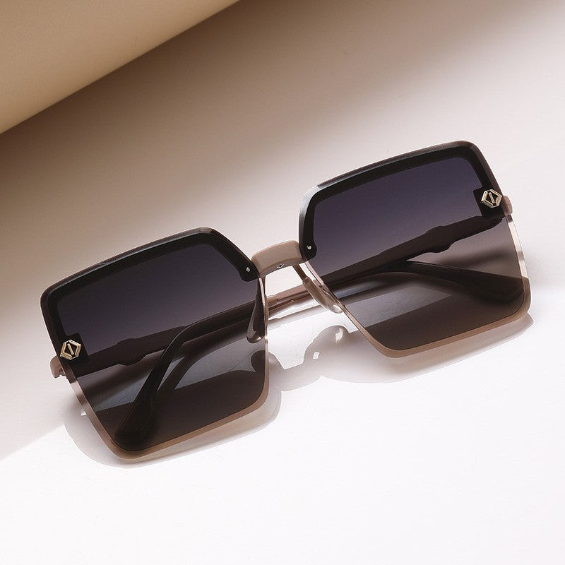 Fashion Large Half Frame Outdoor Sun Protection Polarized Sunglasses
