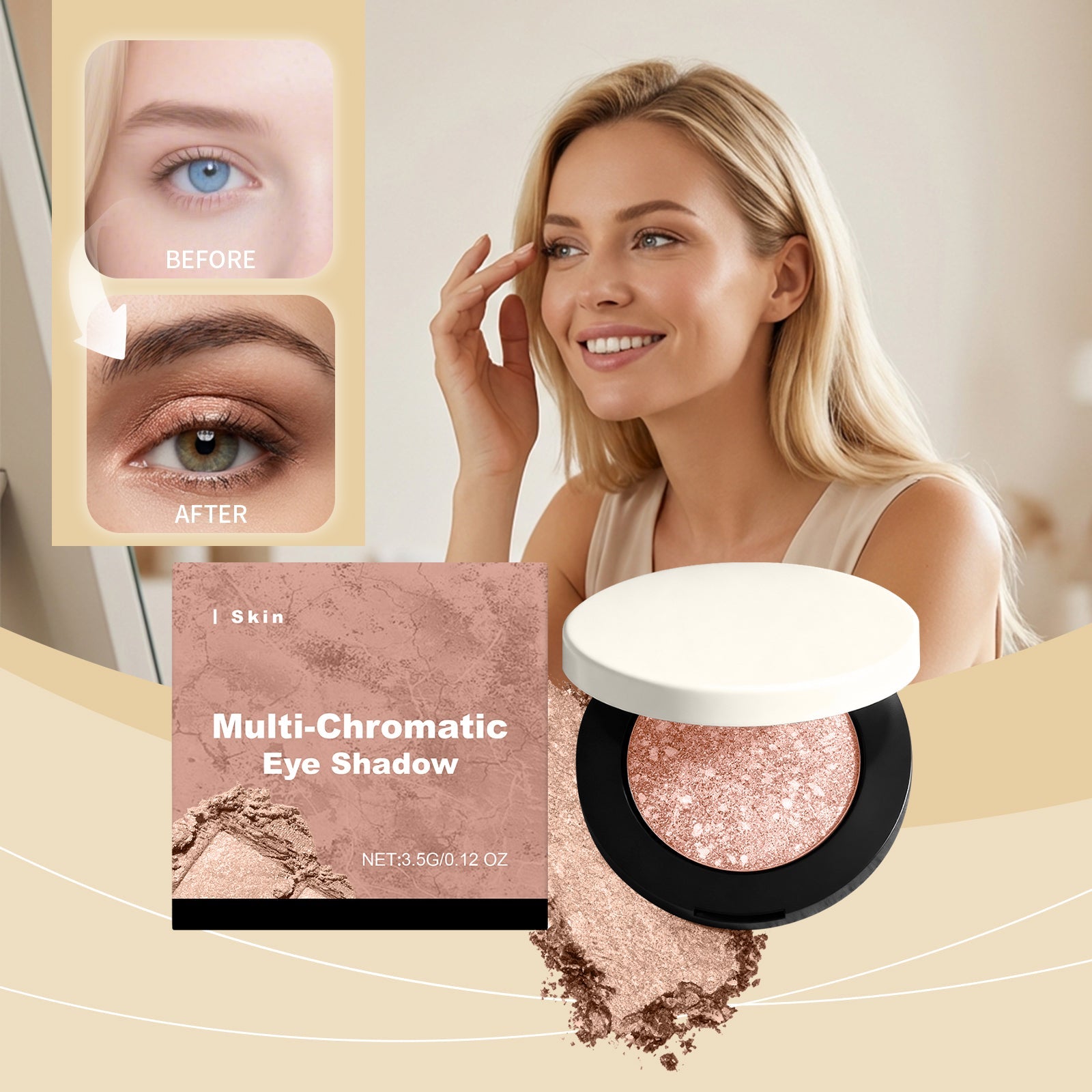 Shimmering 3D Eyeshadow Skin Tone