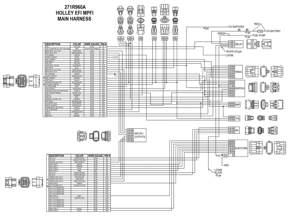 Universal V8 Mpfi EFI Harness Kit