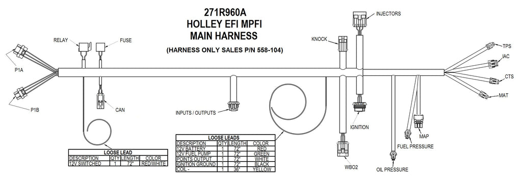 Universal V8 Mpfi EFI Harness Kit