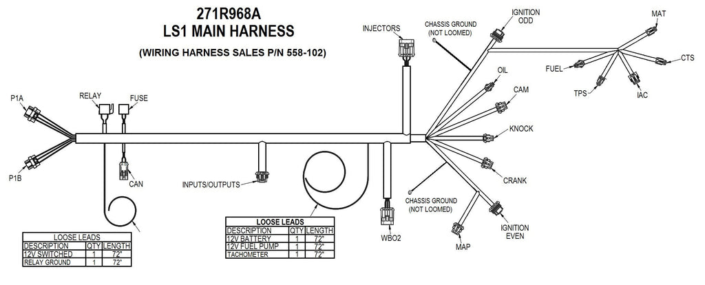 LS1/6 (24x/1x) Engine Main Harness