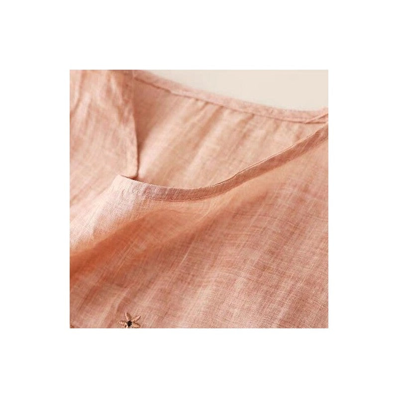 Relaxed Fit Short Sleeve T-Shirt with Waist Tie