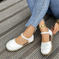 Women's Breathable Casual Shoes - Soft Sole Comfort Flats with Hollow-Out Design
