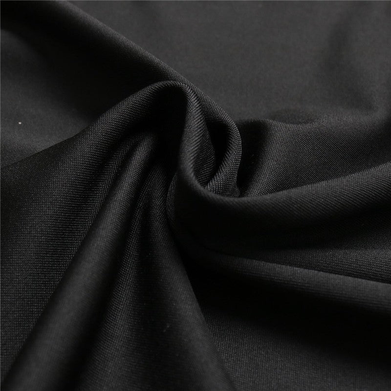 Waist-Cinched Black Collared Shirt Dress