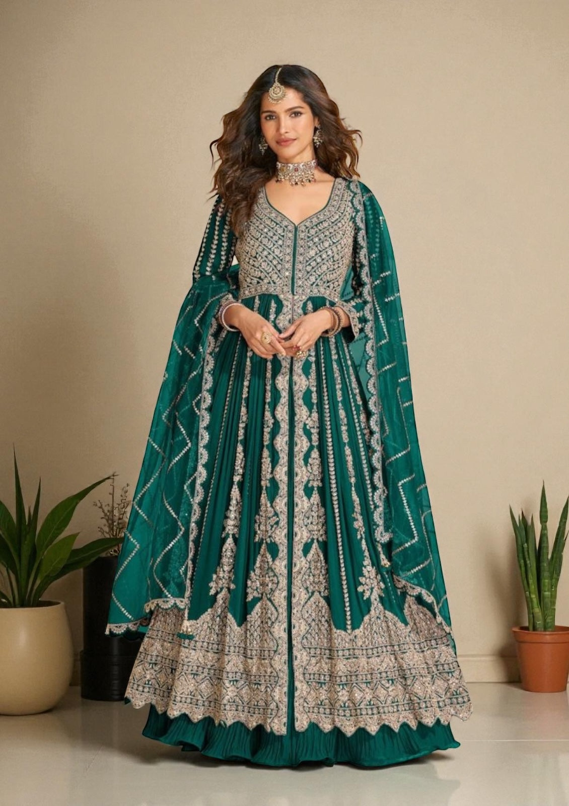 Wedding collection: Mirza: heavy party wear Anarkali dresses